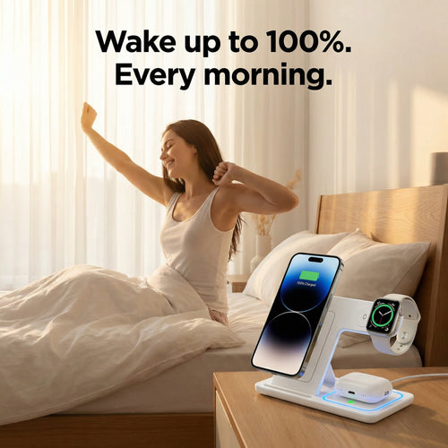 3-In-1 Fast Wireless Charger Stand