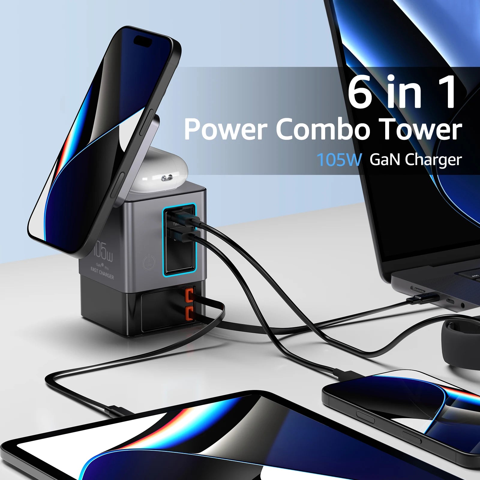 PowerTower Compact Retract Charge Dock